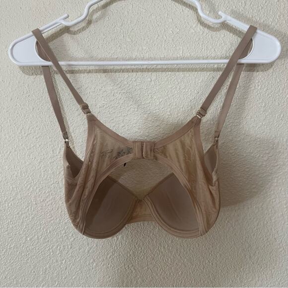 Natori 136059 nude tan floral underwire bra 32C - Picture 4 of 7